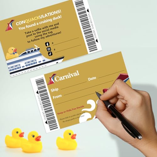 50 Tag Cruising Duck: Carta nautica dorata Carnival Cruise Line - immagine 4