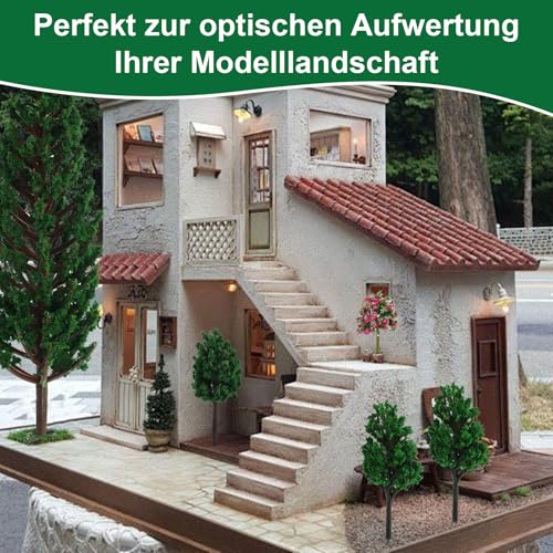 AMANDELIZABE 40 alberi da modellismo (3 – 13 cm), diorama, decorazione in miniatura, accessori per modellismo, accessori da giardino delle fate, animali della foresta, decorazione di compleanno, - immagine 10