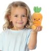 Aurora, Palm Pals Cheerful 82054 - Carota di peluche, 13 cm, colore: Arancione - immagine 7
