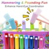 Cigrubo 3 in 1 Giochi Legno Bambini con Xilofono/Acchiappa La Talpa/Labirinto, Strumenti Musicali Bambini, Gioco Banco di Martello, Giochi Educativi Montessori, per Regalo Bambino Bambina 1 2 3 Anno - immagine 6