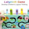 Cigrubo 3 in 1 Giochi Legno Bambini con Xilofono/Acchiappa La Talpa/Labirinto, Strumenti Musicali Bambini, Gioco Banco di Martello, Giochi Educativi Montessori, per Regalo Bambino Bambina 1 2 3 Anno - immagine 7