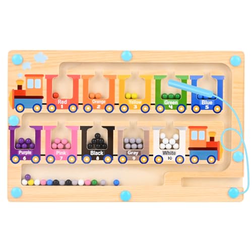 Giochi Montessori 3 Anni, Labirinto Magnetico Bambini, Giochi Educativi 3 Anni, Imparare L'ordinamento dei Colori, Contare, Regali Puzzle per Bambini e Bambine dai 3 4 5 6 Anni in su
