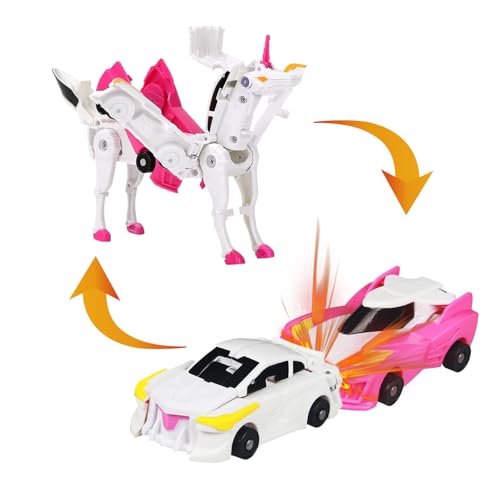 Goorder Giocattoli per bambini dai 3 agli 8 anni, trasformando l'auto a forma di unicorno, deformazione automatica delle connessioni magnetiche, giocattolo per bambini, 3-7 anni, giocattolo educativo, - immagine 4