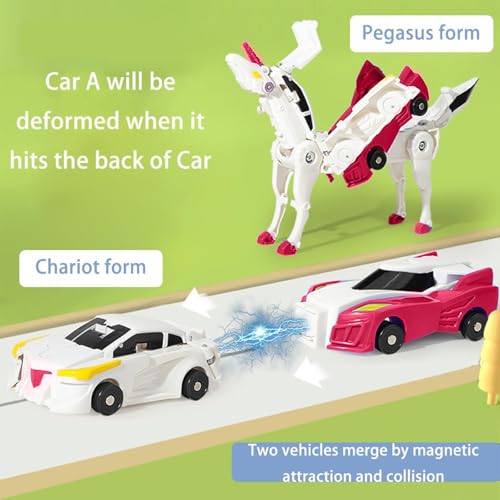Goorder Giocattoli per bambini dai 3 agli 8 anni, trasformando l'auto a forma di unicorno, deformazione automatica delle connessioni magnetiche, giocattolo per bambini, 3-7 anni, giocattolo educativo, - immagine 16