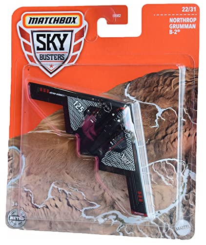 Hot Wheels Aereo Northrop Grumman B-2, Sky Busters, Ragazzi, 6.5 x 5.5 x 0.25 inches, 1 Count