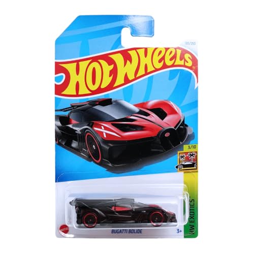 Hot Wheels - Bugatti Bolide - HW Exotics 3/10 - HTF08 - Short Card - Supercar - rosso nero - Mattel 2024 - 1:64