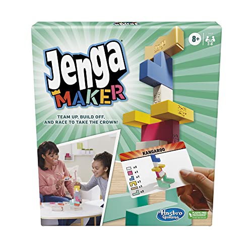 Monopoly Jenga Maker, Wooden Blocks, Stacking Tower Game, Game for Kids Ages 8 and Up, Game for 2-6 Players, Multicolor - immagine 12