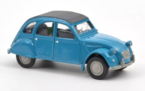 OPO 10 - Auto in Miniatura Compatibile con Citroën 2CV Scala 1:64 3 Pollici 7,5 cm Norev - Petrel Blue 191027