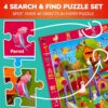 QUOKKA Puzzle per Bambini dai 4 ai 6 anni - 4×60 Pezzi Puzzle Bambin 6 8 - Giocattoli Educativi a Forma per Bambini dai 5 ai 7 - immagine 4
