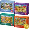 QUOKKA Puzzle per Bambini dai 4 ai 6 anni - 4×60 Pezzi Puzzle Bambin 6 8 - Giocattoli Educativi a Forma per Bambini dai 5 ai 7