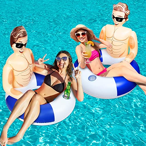Silph PLC galleggianti da piscina, salvagente adulto con Portabicchieri per Festa, Giochi da Piscina per Bambini/Relax per Adulti e Anello da Salvataggio per Piscine - immagine 9