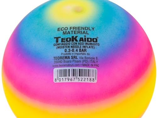Teorema - Pallone in Gomma, Taglia 5, 120gr, Fantasia Rainbow - immagine 6