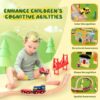 Trenino Elettrico per Bambini,Biebuxo 72 PZ Pista Treno in Legno Ferrovia Legno Bambini Set Regali per Ragazze e ragazzi 3 4 5 6 anni - immagine 8