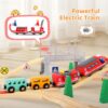 Trenino Elettrico per Bambini,Biebuxo 72 PZ Pista Treno in Legno Ferrovia Legno Bambini Set Regali per Ragazze e ragazzi 3 4 5 6 anni - immagine 10