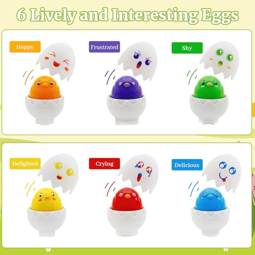 Uova Giocattolo per Bambini, SilverChry Uova di Pasqua Montessori, Montessori Giocattolo per Bambini, Bambina, Bambino, Puzzle di Forme, Ordinamento dei Colori, Gioco, Regali di Natale e Pasqua - immagine 5