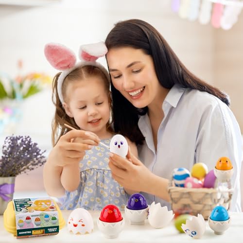 Uova Giocattolo per Bambini, SilverChry Uova di Pasqua Montessori, Montessori Giocattolo per Bambini, Bambina, Bambino, Puzzle di Forme, Ordinamento dei Colori, Gioco, Regali di Natale e Pasqua - immagine 7