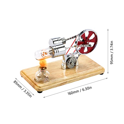 Vislone Mini motore ad aria calda modello di motore a LED Colorato, kit scientifico educativo - immagine 6