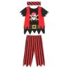 Wizland Costume da pirata per bambini, per giochi di ruolo, costume da pirata per bambini - immagine 3