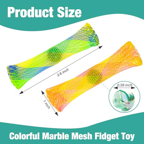 YUQILIN Set di 120 giocattoli sensoriali colorati a rete in marmo, antistress, per bambini e adulti, con ADHD, ADD, disturbi ossessivi, autismo, per anti-ansia, migliorare la concentrazione - immagine 3