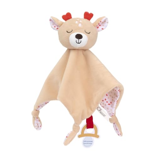 Chicco Gioco Cerbiatto Doudou, Pupazzo in Morbido Velluto A Forma di Cerbiatto, Peluche Neonato, Soffice da Coccolare, Dettagli Ricamati, Gioco Neonato 0+ Mesi
