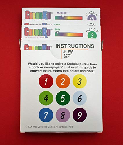 Colorku MOR40148 il gioco da tavolo Sudoku che utilizza il colore invece dei numeri. 100+ carte puzzle e vassoio portaoggetti - immagine 6