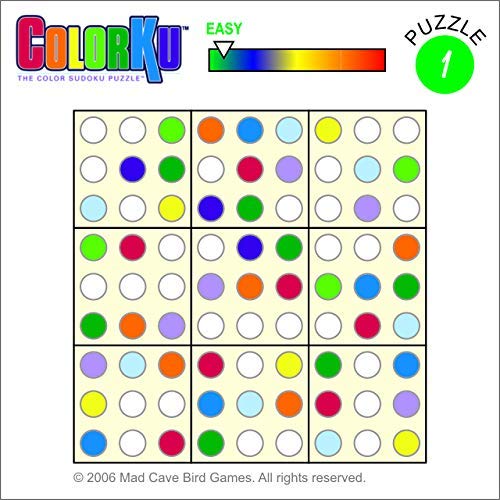 Colorku MOR40148 il gioco da tavolo Sudoku che utilizza il colore invece dei numeri. 100+ carte puzzle e vassoio portaoggetti - immagine 8