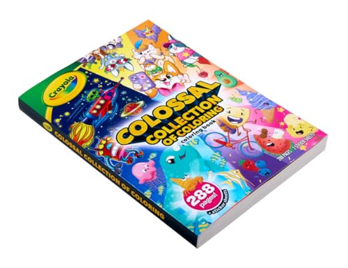 Crayola Colossal Collection of Coloring, 288 pagine di libri da colorare, 2 fogli adesivi, libro da colorare per bambini, attività di viaggio, 3+ - immagine 6