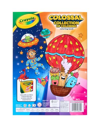 Crayola Colossal Collection of Coloring, 288 pagine di libri da colorare, 2 fogli adesivi, libro da colorare per bambini, attività di viaggio, 3+ - immagine 7