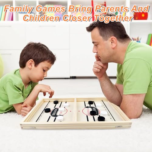 Crihovy Gioco da Tavolo, Doppio Combattimento Rapido Rimbalzo, Sling Puck Tabella Desktop Battaglia 2 in 1, Set di Scacchiere Portatile, Adatto per Attività Familiare (35 x 22 x 2.3cm) - immagine 8