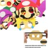 Deluisho Decorazioni per feste, forniture per feste, decorazioni per feste di compleanno, bomboniere tra cui maschere Mario, distintivi, portachiavi, anelli a scatto, adesivi - immagine 5