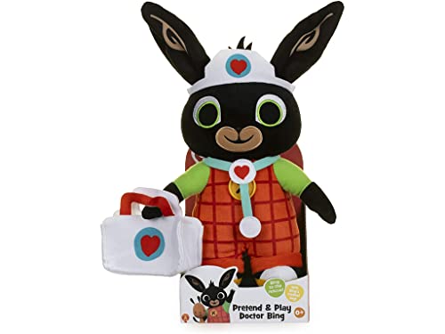 Giochi Preziosi Bing - Peluche 33cm Dottore con valigetta e stetoscopio in materiale morbido, cerotti e set adesivi, per bambaini a partire dai 12 mesi, BNG37000, Multicolore - immagine 5