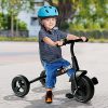HOMCOM Triciclo per Bimbo con Campanello, Parafango, Ruota Speciale, Nero/Rosa, 74x49x55cm - immagine 3
