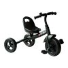 HOMCOM Triciclo per Bimbo con Campanello, Parafango, Ruota Speciale, Nero/Rosa, 74x49x55cm