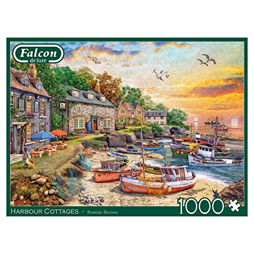 Jumbo, Falcon de luxe - Harbour Cottage, Jigsaw Puzzles for Adults, 1000 piece - immagine 3