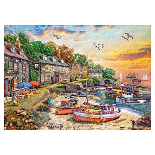 Jumbo, Falcon de luxe - Harbour Cottage, Jigsaw Puzzles for Adults, 1000 piece - immagine 4