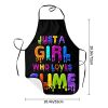 Just A Girl Who Loves Grembiule per bambini Slime per ragazze, impermeabile Slime Cooking Gifts, Solo una ragazza che ama la melma, taglia unica - immagine 3