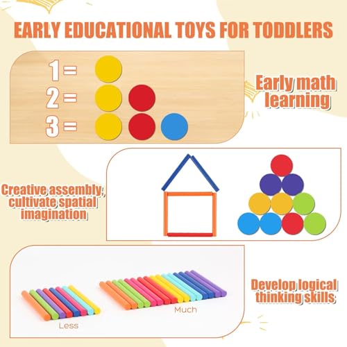 Kaimirui Giochi Montessori 1 2 3 Anni,Giochi Bambini 1 Anni,Giochi Legno Bambini Scuola Materna Educational Color Sorting Fidget Giocattoli sensoriali-Regali per Bambini Bambina 1 2 Anni - immagine 9