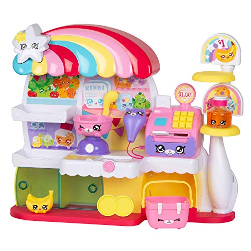 Kindi Kids Kitty Petkin Supermarket, 2 Shopkin e Tappetino da Gioco in Vinile, Multicolore