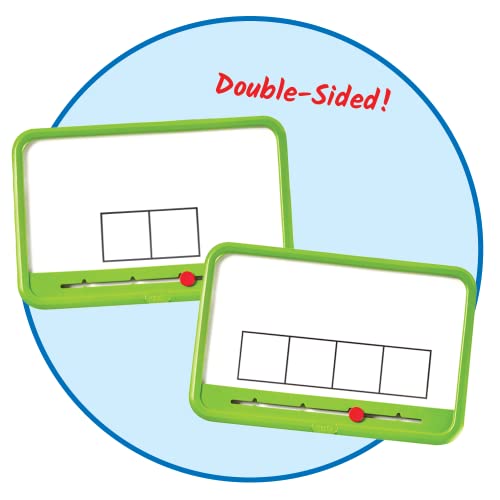 Learning Resources- Set di Lavagne Magnetiche a Secco con Metodo Elkonin, con Slider Incorporato per l'Apprendimento della Fonetica e dell'Alfabetizzazione, Set di 8, dai 3 Anni, Multicolore, 0, 94476 - immagine 6