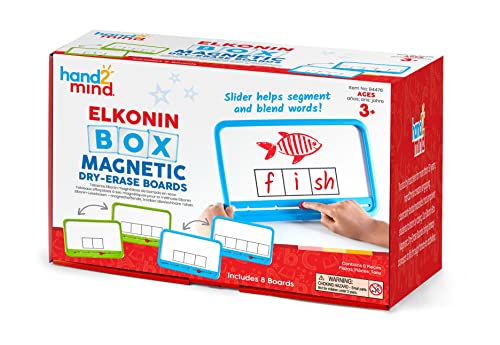 Learning Resources- Set di Lavagne Magnetiche a Secco con Metodo Elkonin, con Slider Incorporato per l'Apprendimento della Fonetica e dell'Alfabetizzazione, Set di 8, dai 3 Anni, Multicolore, 0, 94476