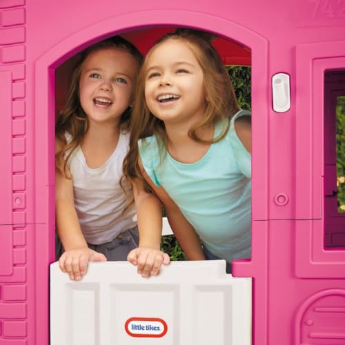 Little Tikes Cape Cottage Playhouse - con Porte di Lavoro, finestre e persiane - Interattivo - Il Gioco Attivo favorisce Lo Sviluppo Fisico - Uso Interno o Esterno - Tan - immagine 5