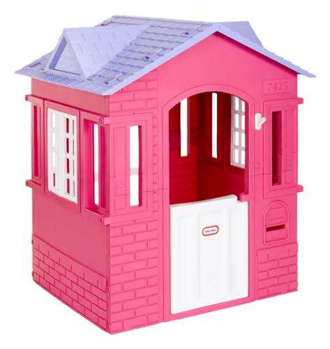 Little Tikes Cape Cottage Playhouse - con Porte di Lavoro, finestre e persiane - Interattivo - Il Gioco Attivo favorisce Lo Sviluppo Fisico - Uso Interno o Esterno - Tan