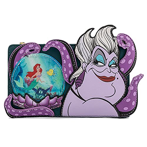 Loungefly-Wdwa1653 Loungefly 198004 Portafoglio Disney Villains, Ursula Crystal Ball, Multicolore, talla única, WDWA1653