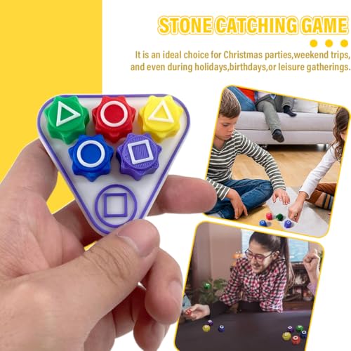 MOLZINY Gioco tradizionale coreano Gonggi Korean Game Gonggi Koreanisches Spiel Jack Stone Kieselstein-SetKorean Traditional Game Traditional Korean Game Traditional Hand Play with Coloured Stones - immagine 4