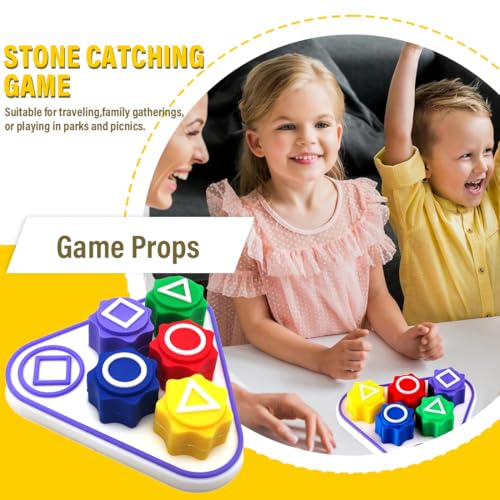 MOLZINY Gioco tradizionale coreano Gonggi Korean Game Gonggi Koreanisches Spiel Jack Stone Kieselstein-SetKorean Traditional Game Traditional Korean Game Traditional Hand Play with Coloured Stones - immagine 5