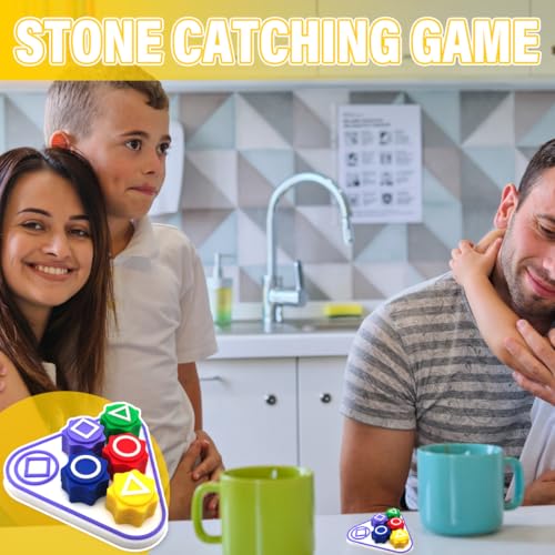 MOLZINY Gioco tradizionale coreano Gonggi Korean Game Gonggi Koreanisches Spiel Jack Stone Kieselstein-SetKorean Traditional Game Traditional Korean Game Traditional Hand Play with Coloured Stones - immagine 6