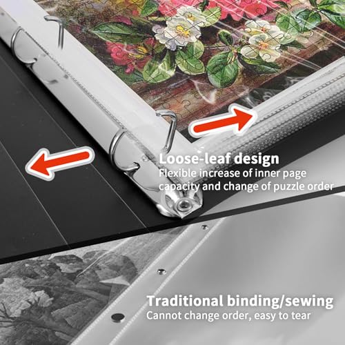 MOZOOSON Cartella per Puzzle 500 Pezzi, Raccoglitore per Puzzle Portatile con 25 Tasche, Puzzle Accessori Antipolvere e Protettivo, Appassionati di Puzzle - immagine 7