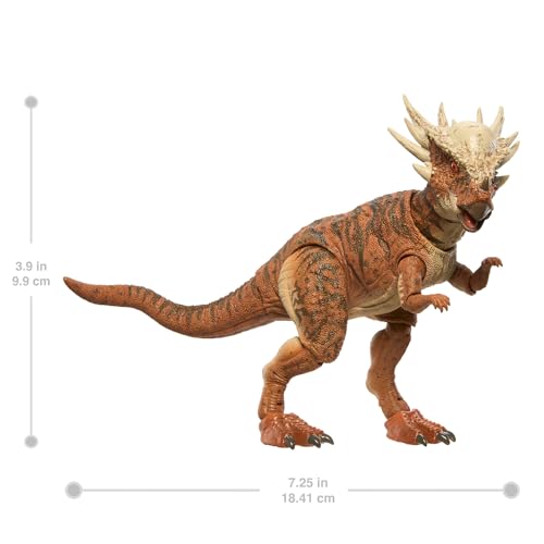 Mattel Jurassic World Hammond Collection, Dinosauro Stygimoloch Dettagli Autentici E Articolazioni, JDJ10 - immagine 4
