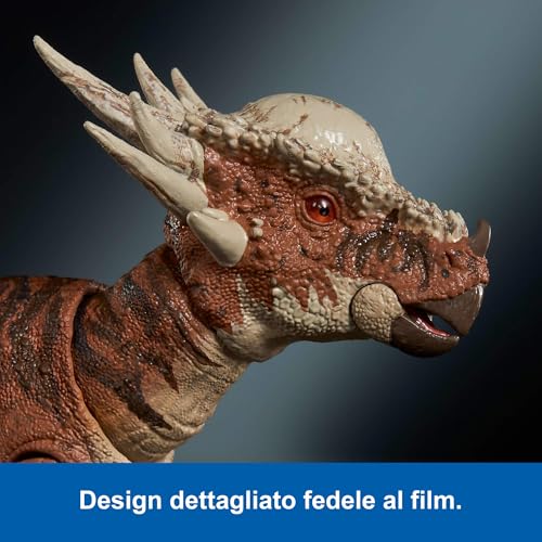 Mattel Jurassic World Hammond Collection, Dinosauro Stygimoloch Dettagli Autentici E Articolazioni, JDJ10 - immagine 5
