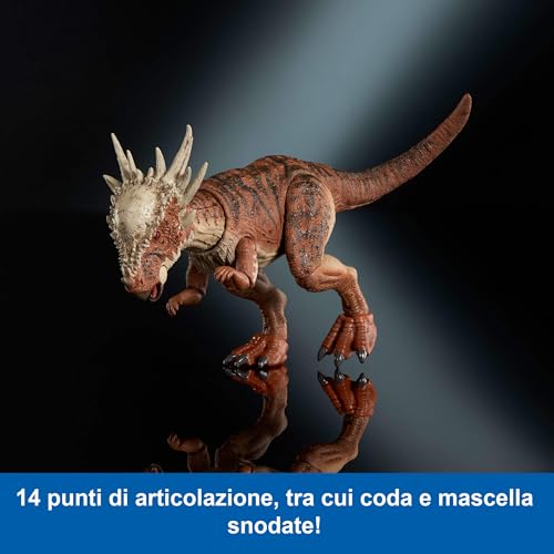 Mattel Jurassic World Hammond Collection, Dinosauro Stygimoloch Dettagli Autentici E Articolazioni, JDJ10 - immagine 6